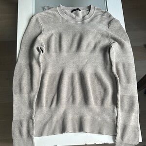 Jack & Jones Men's Striped Gray Crewneck Sweater